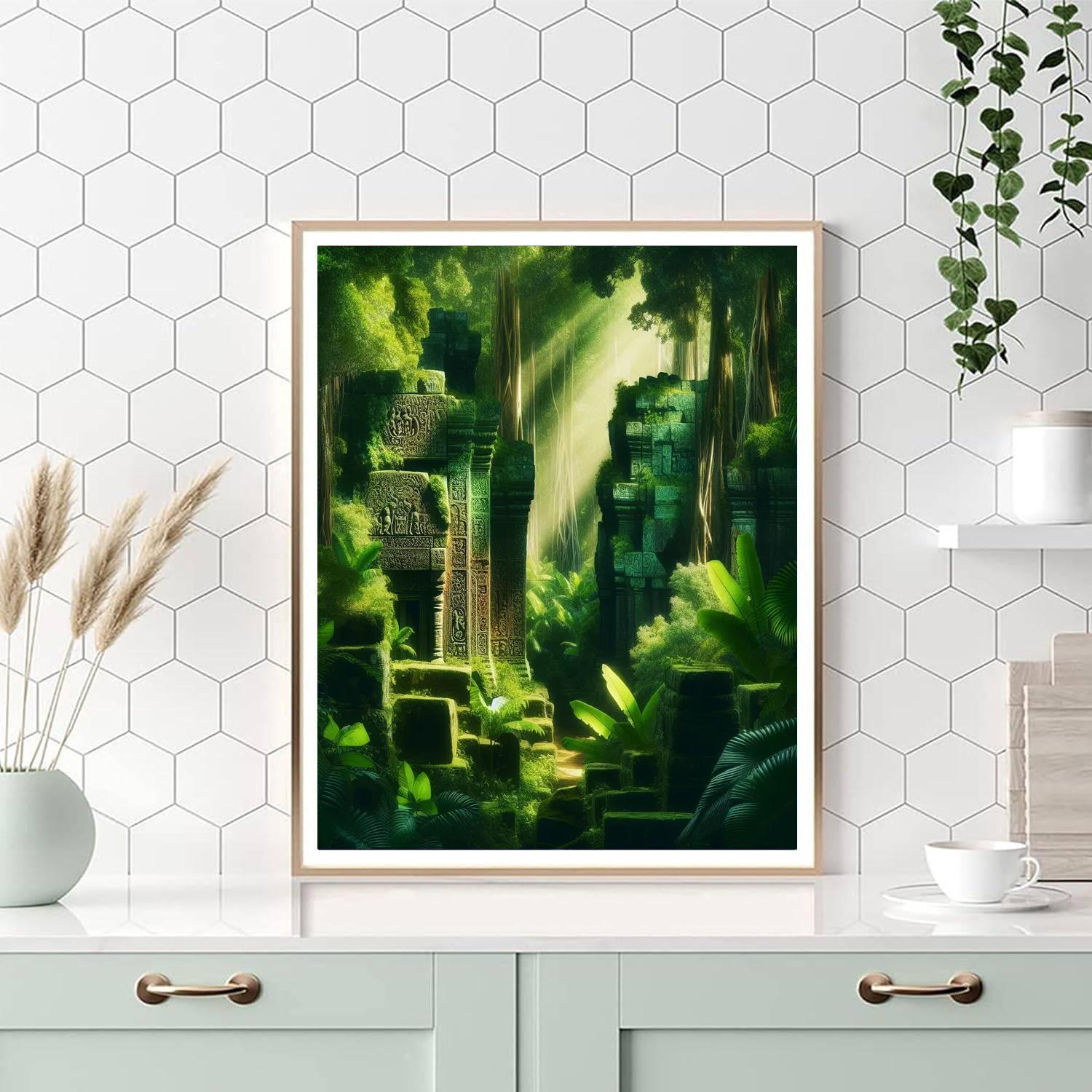 Sculpted Ancient Ruins Painting By Numbers Kit