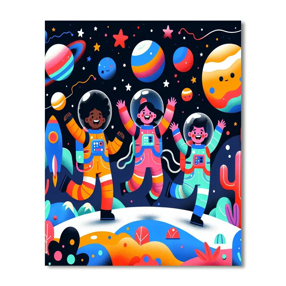 Space Adventure Pioneers Paint By Numbers Kits