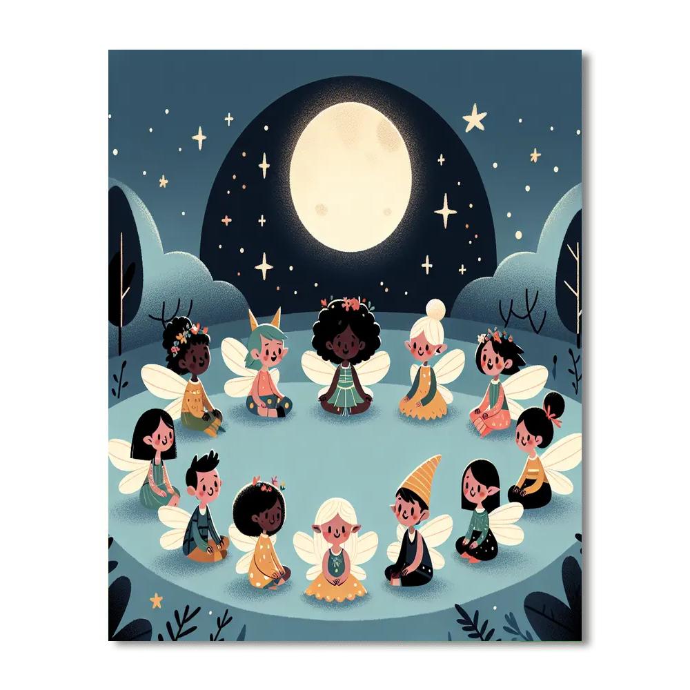 Friendly Fairy Circle Painting By Numbers Kit
