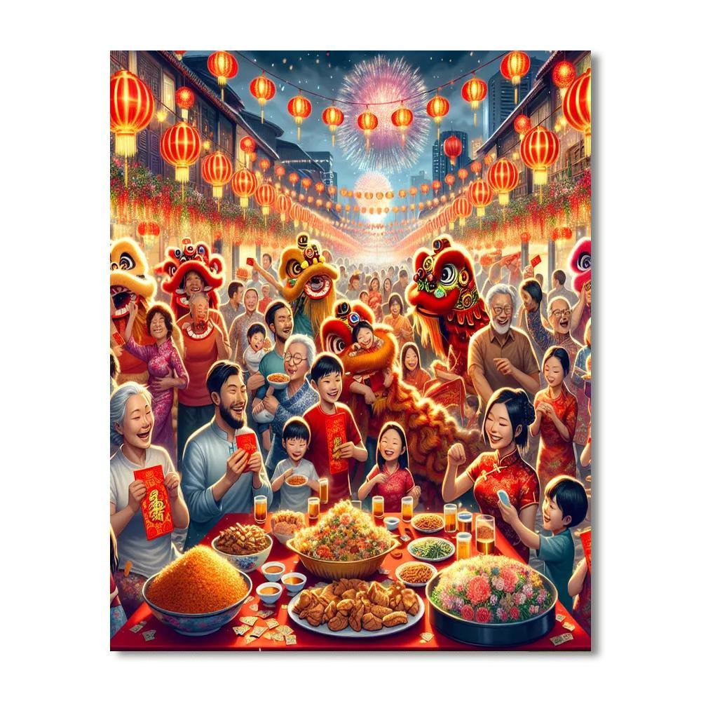 Lunar New Year Numbered Painting Kits