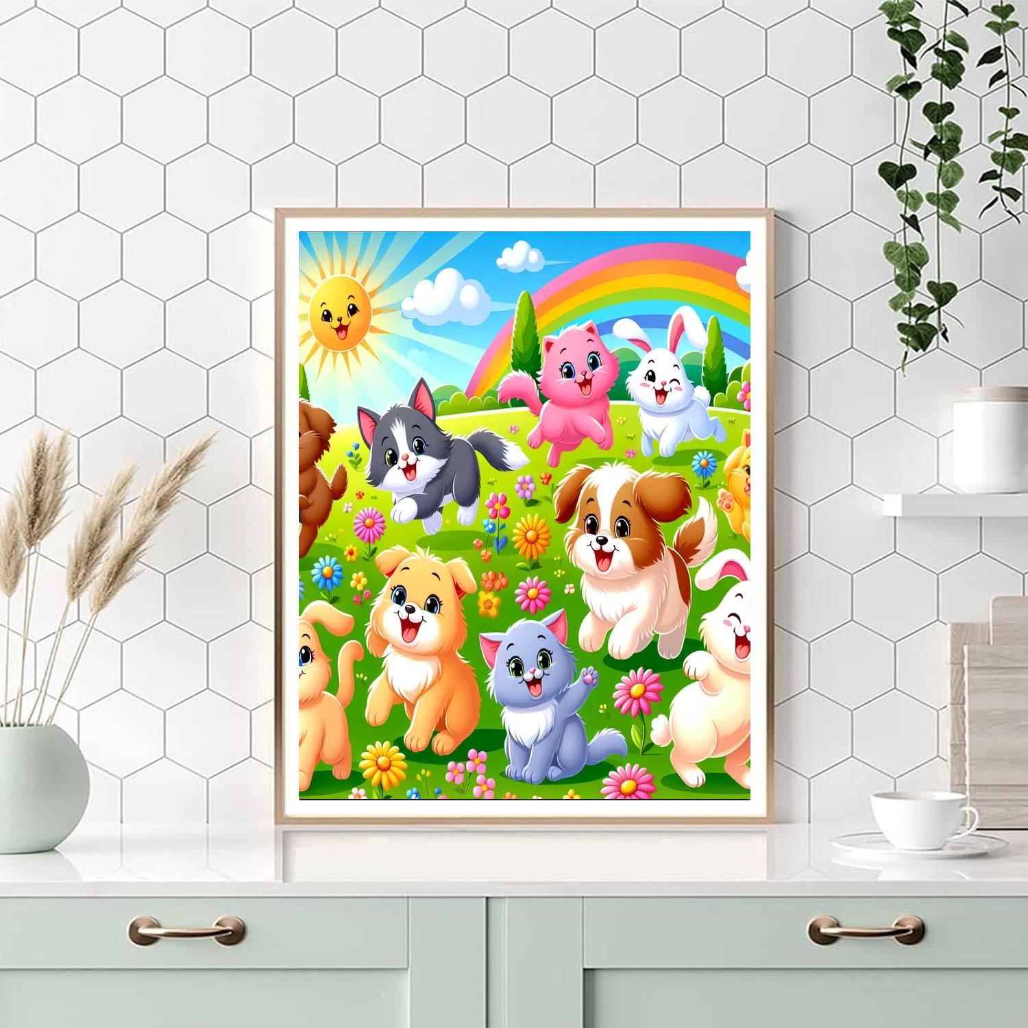 Cute Pets Parade Paint By Numbers