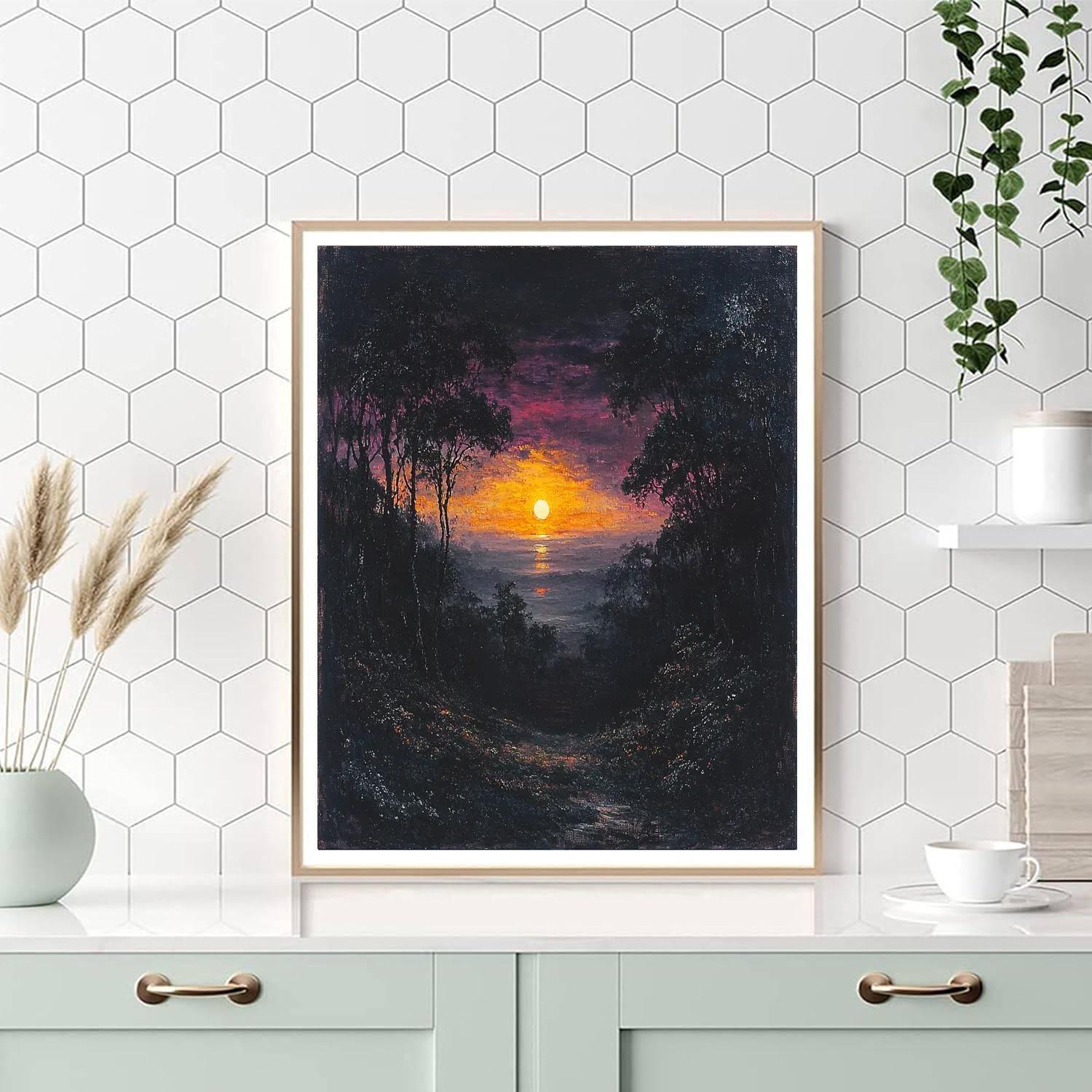 J.M.W. Turner Inspired Gothic Twilight Reverie  Paint By Numbers Kits