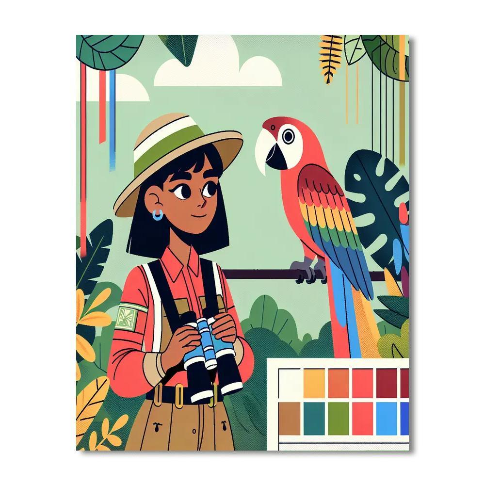 Rainforest Explorer Challenge Painting Number Kit