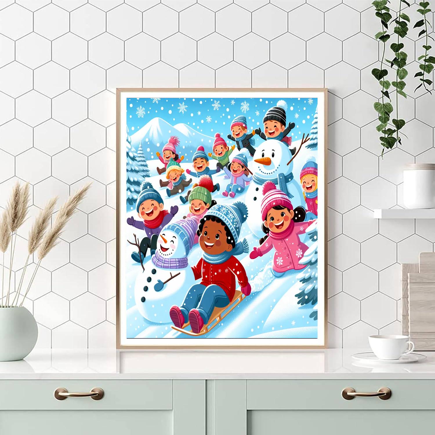 Merry Snow Day Paint By Color