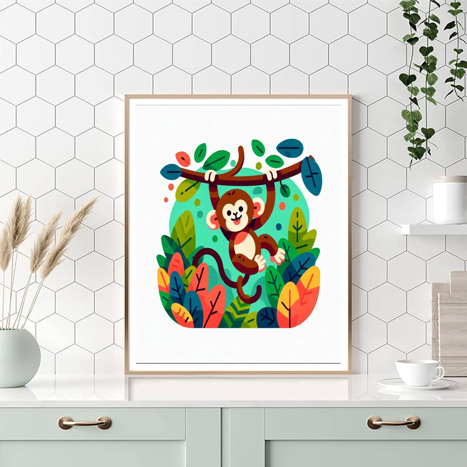 Funny Monkey Business Numbered Painting Kits