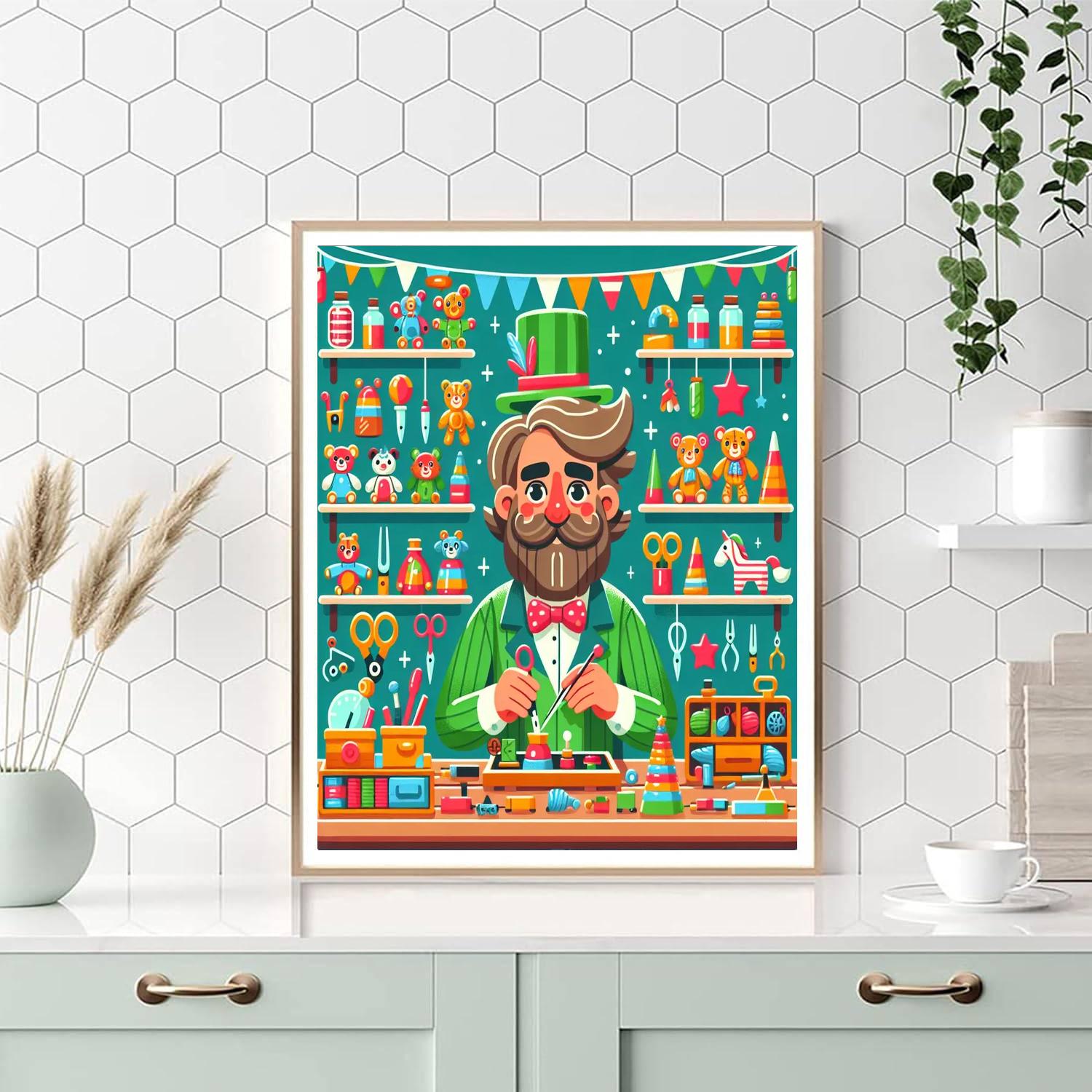 The Toymaker's Workshop Number Painting