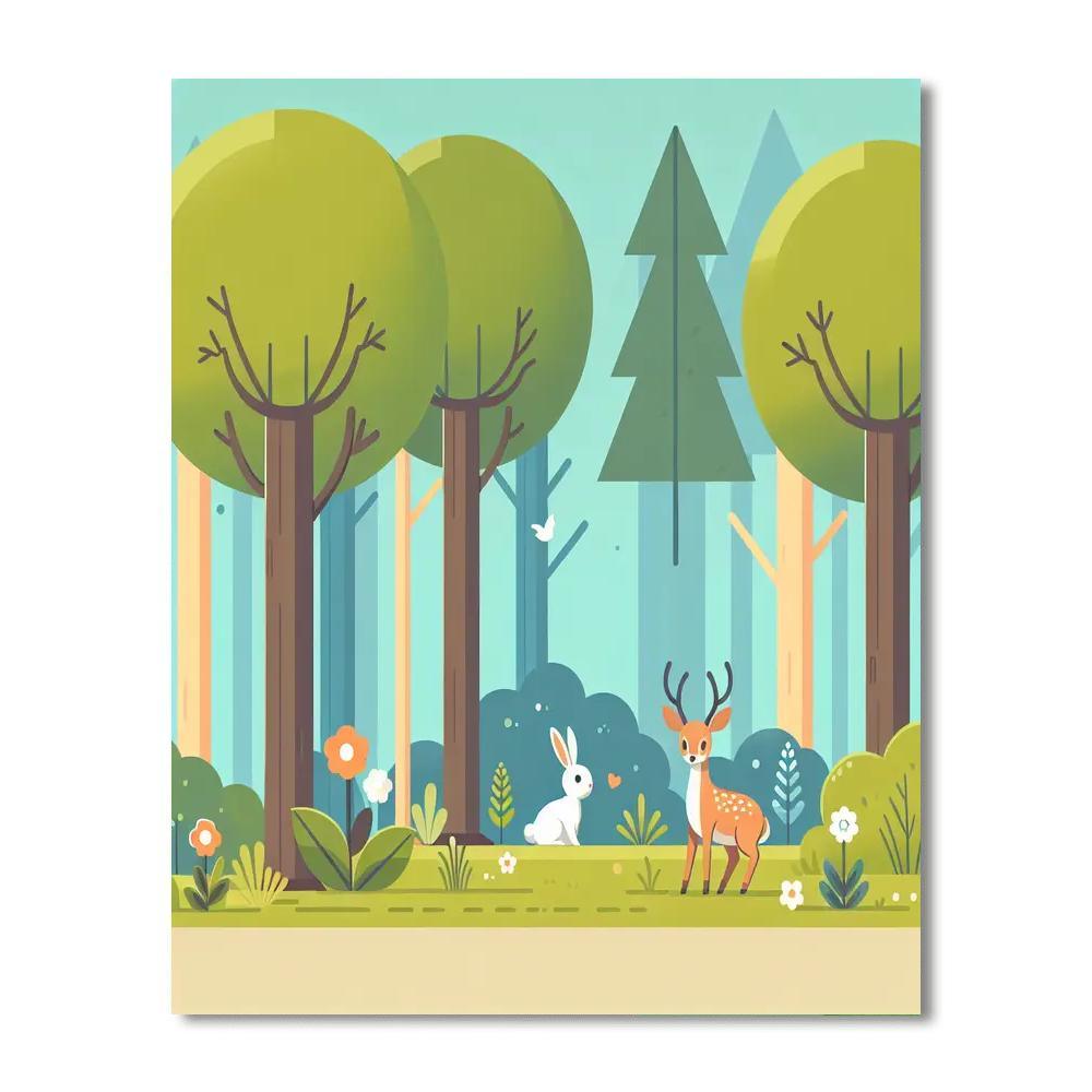 Cozy Woodland Getaway Paint By Color
