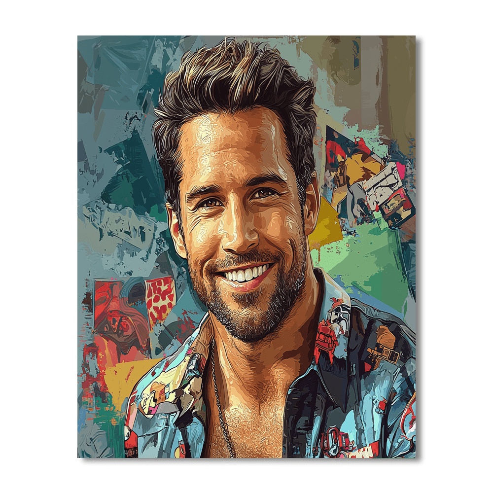 Ryan Reynolds: The Wisecracking Heartthrob Of Cinema Paint By Numbers Art