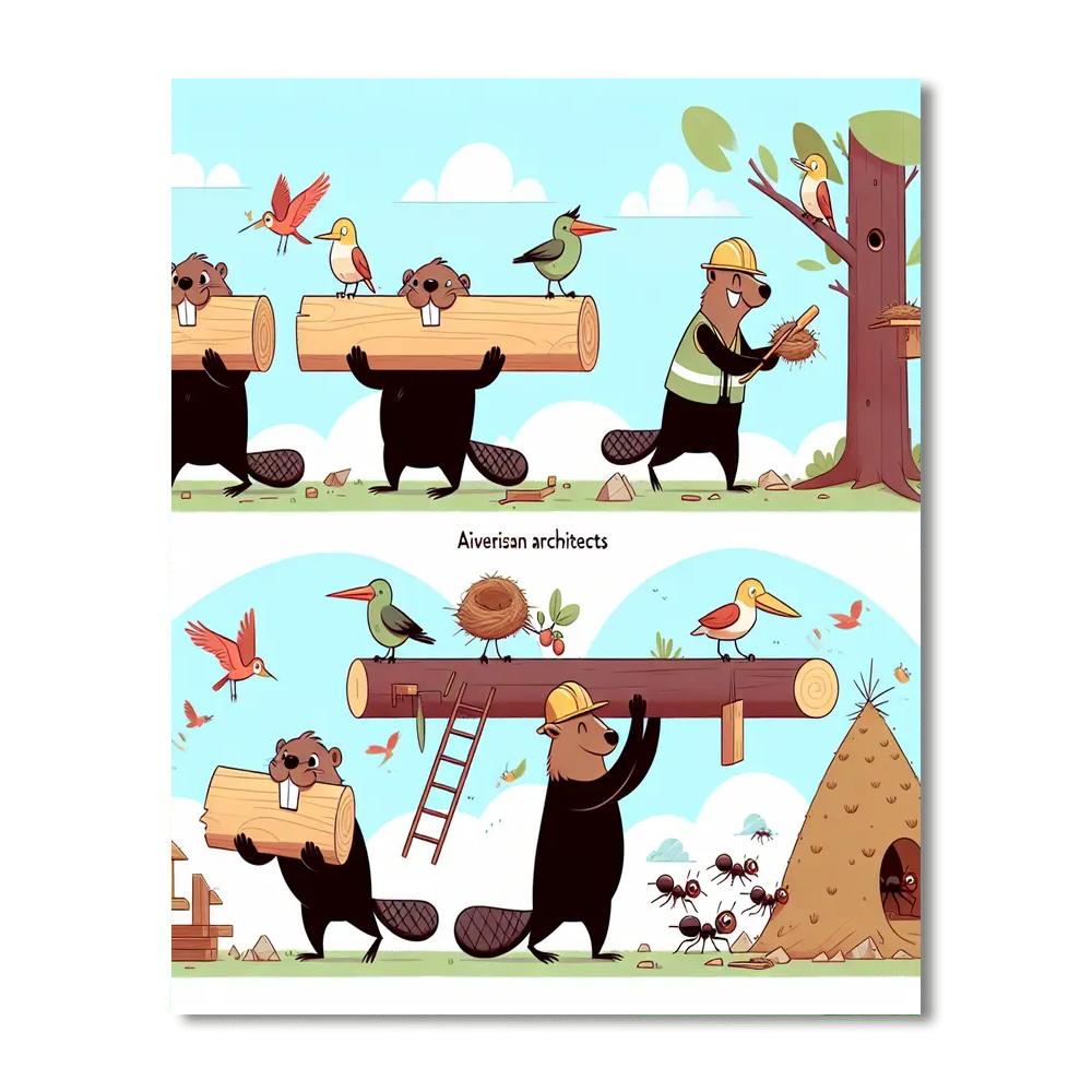 Nature's Little Architects Painting By Numbers Kit