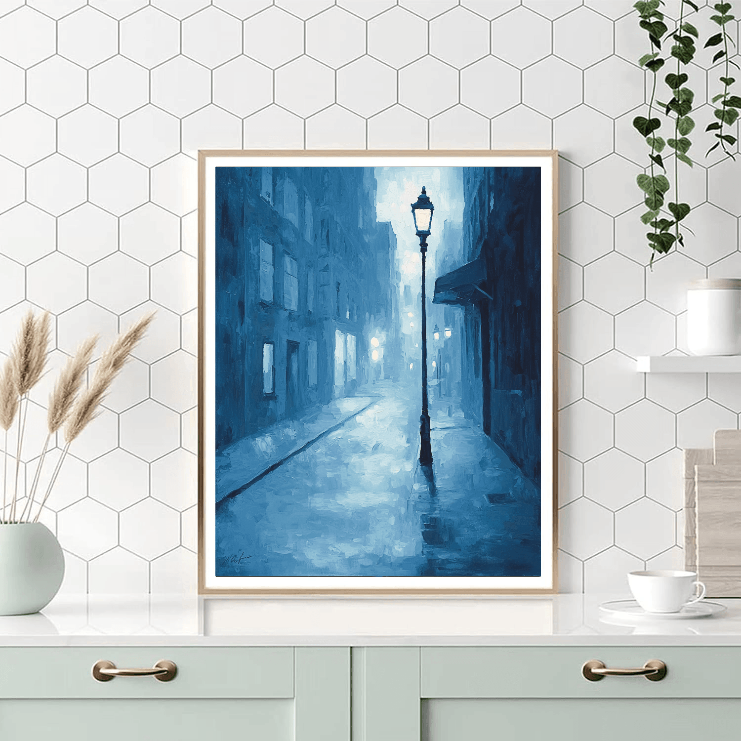 Edward Hopper Inspired Impression Of Urban Serenity  Paint By Numbers Art