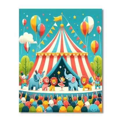 Magic Circus Adventure Numbered Painting Kits