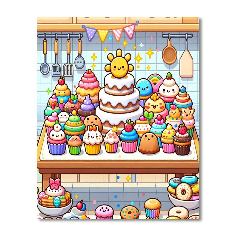 Baking Day Fun Paint By Numbers Art