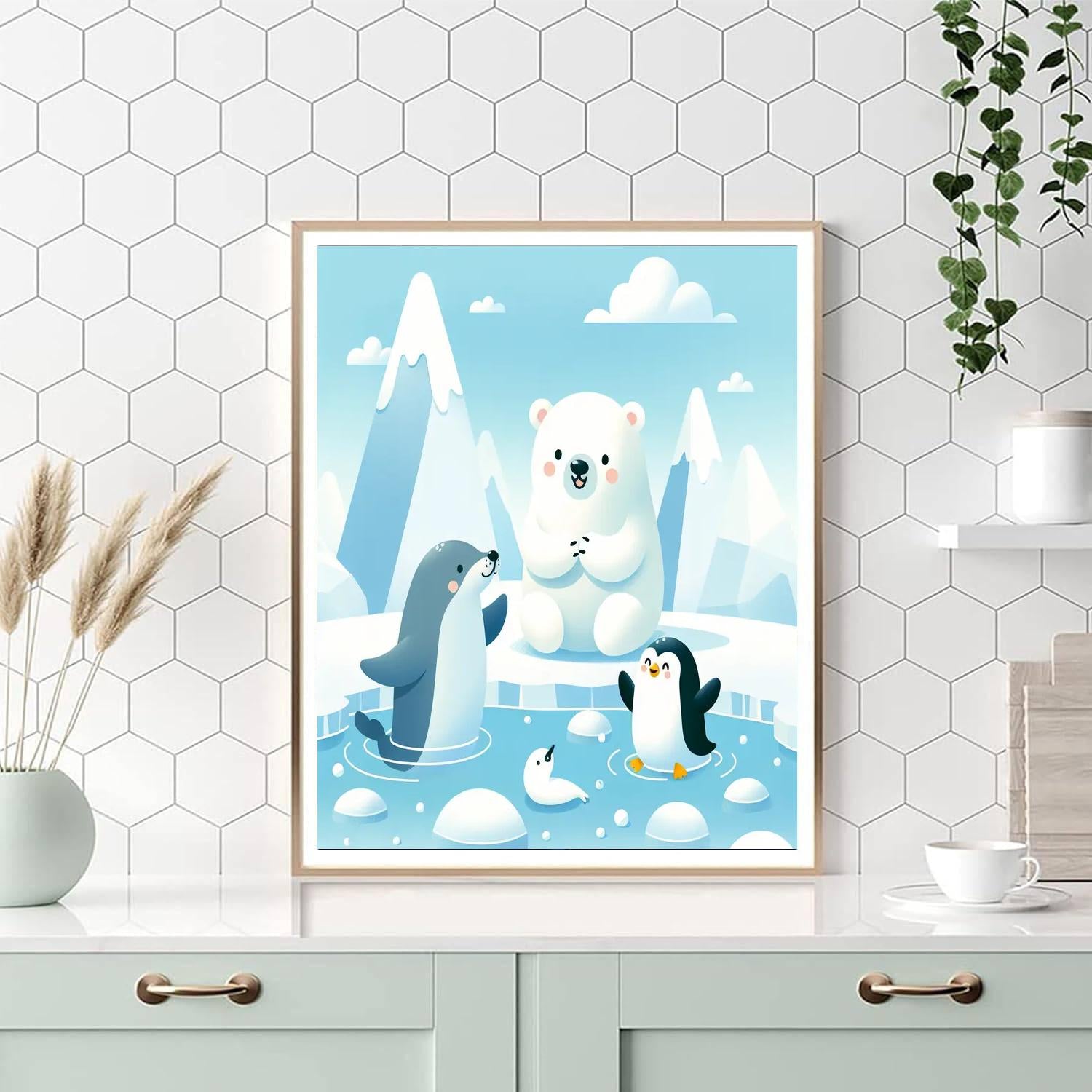 Exploring The Ice World Paint By Numbers Art