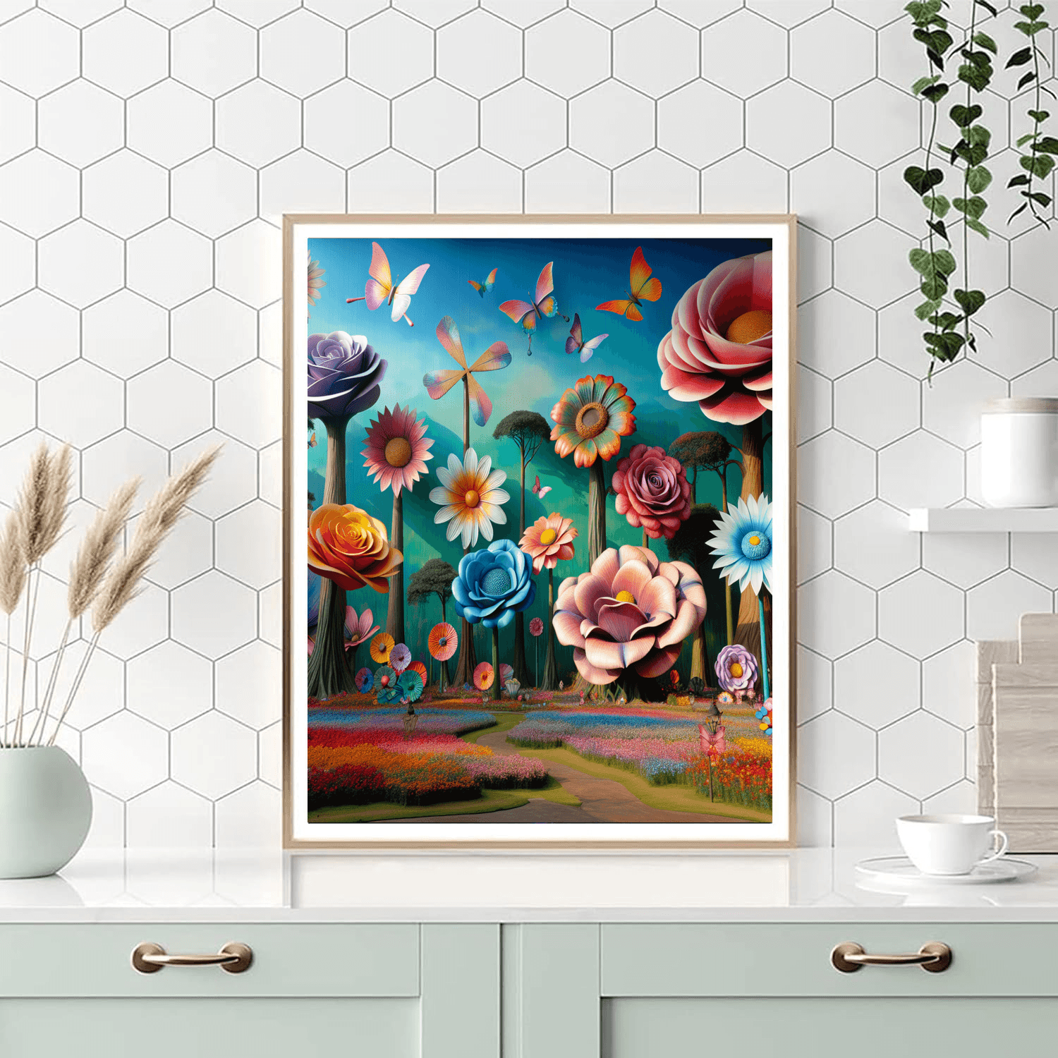 Fantasy Flower Garden Painting By Numbers Kit