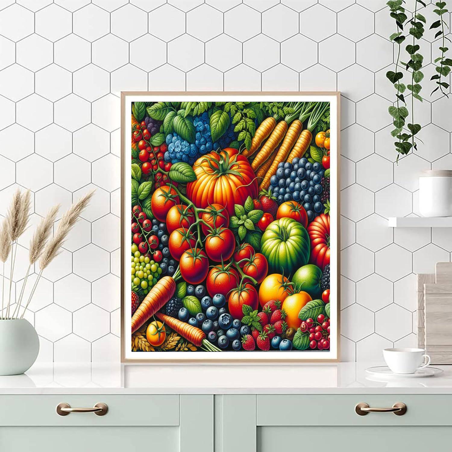 Vivid Garden Harvest Paint By Numbers Art