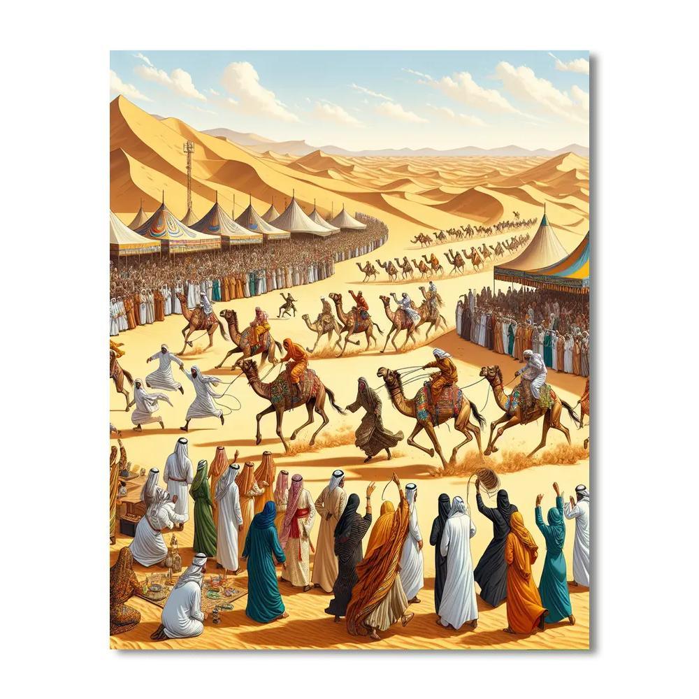 Festival Of The Sahara - Douz, Tunisia Painting Number Kit