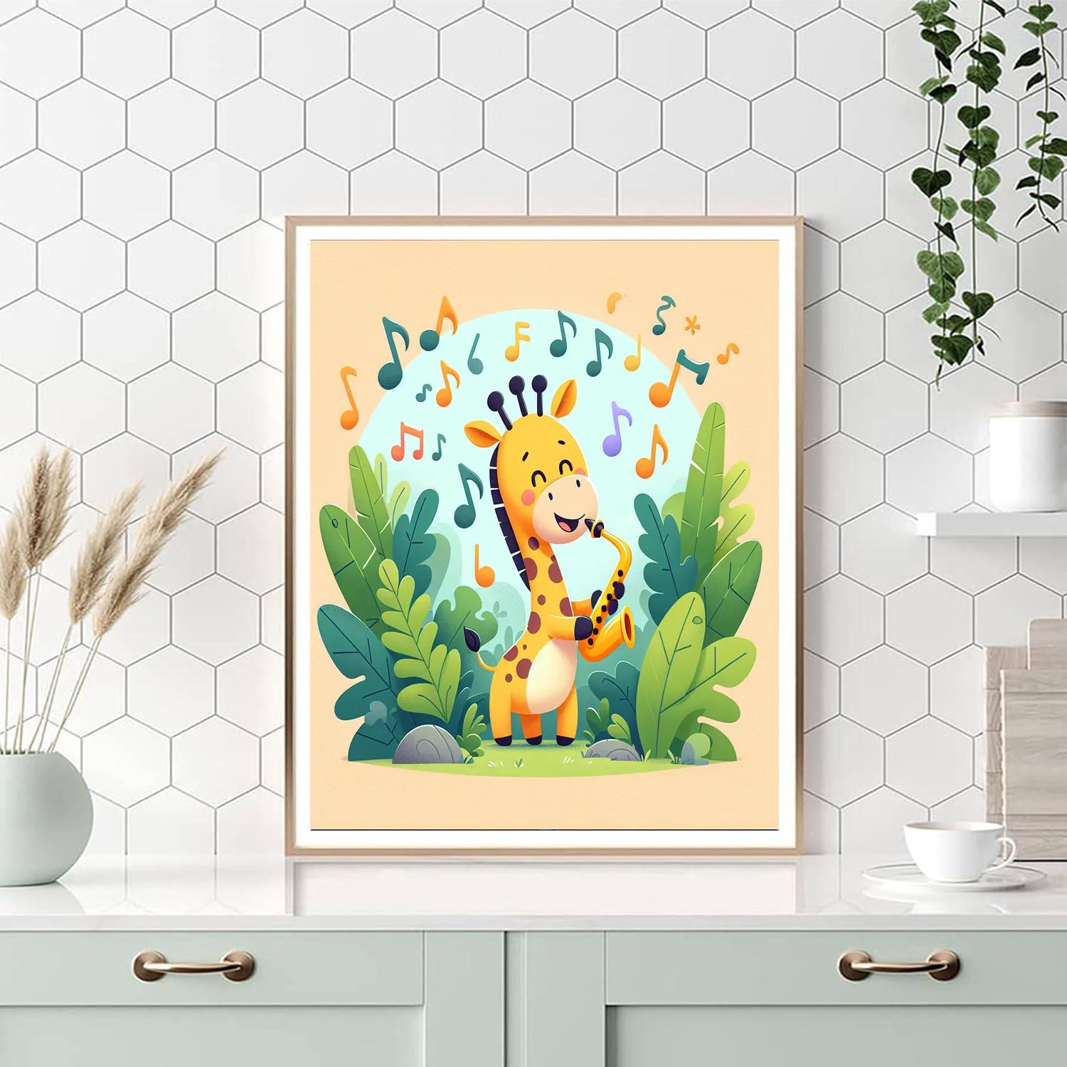 Giraffe's Jungle Jam Numbered Painting Kits