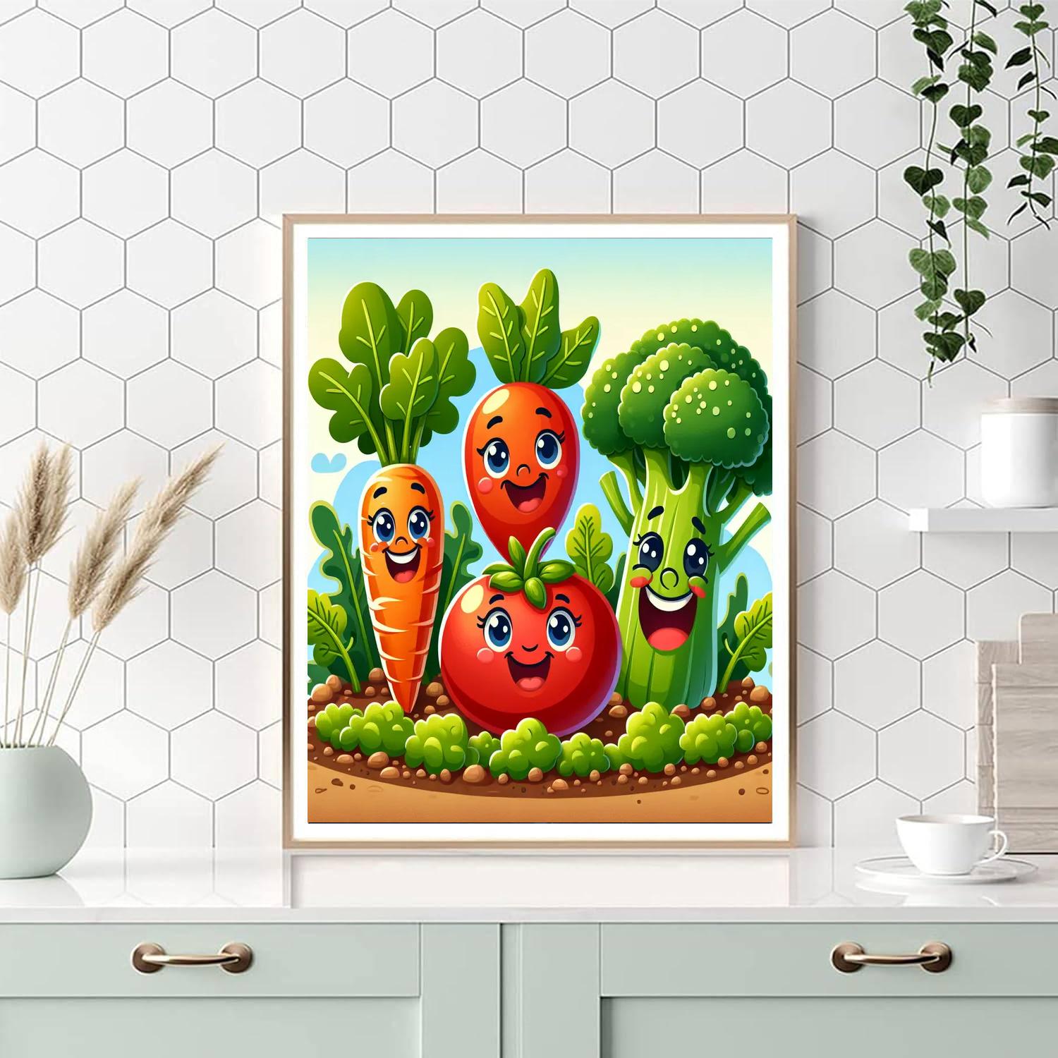 Silly Vegetable Friends Painting By Numbers Kit