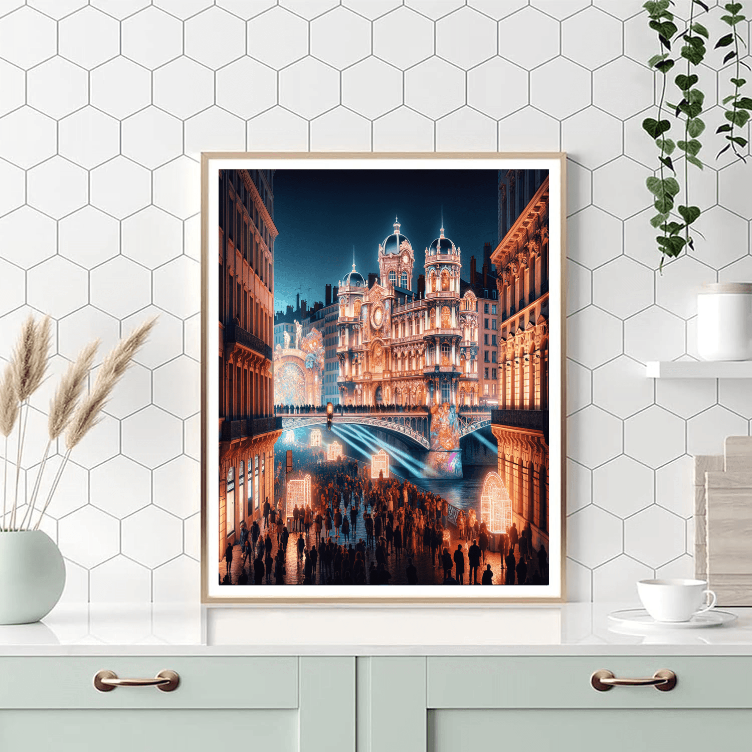 La Fête Des Lumières - Lyon, France Painting Number Kit