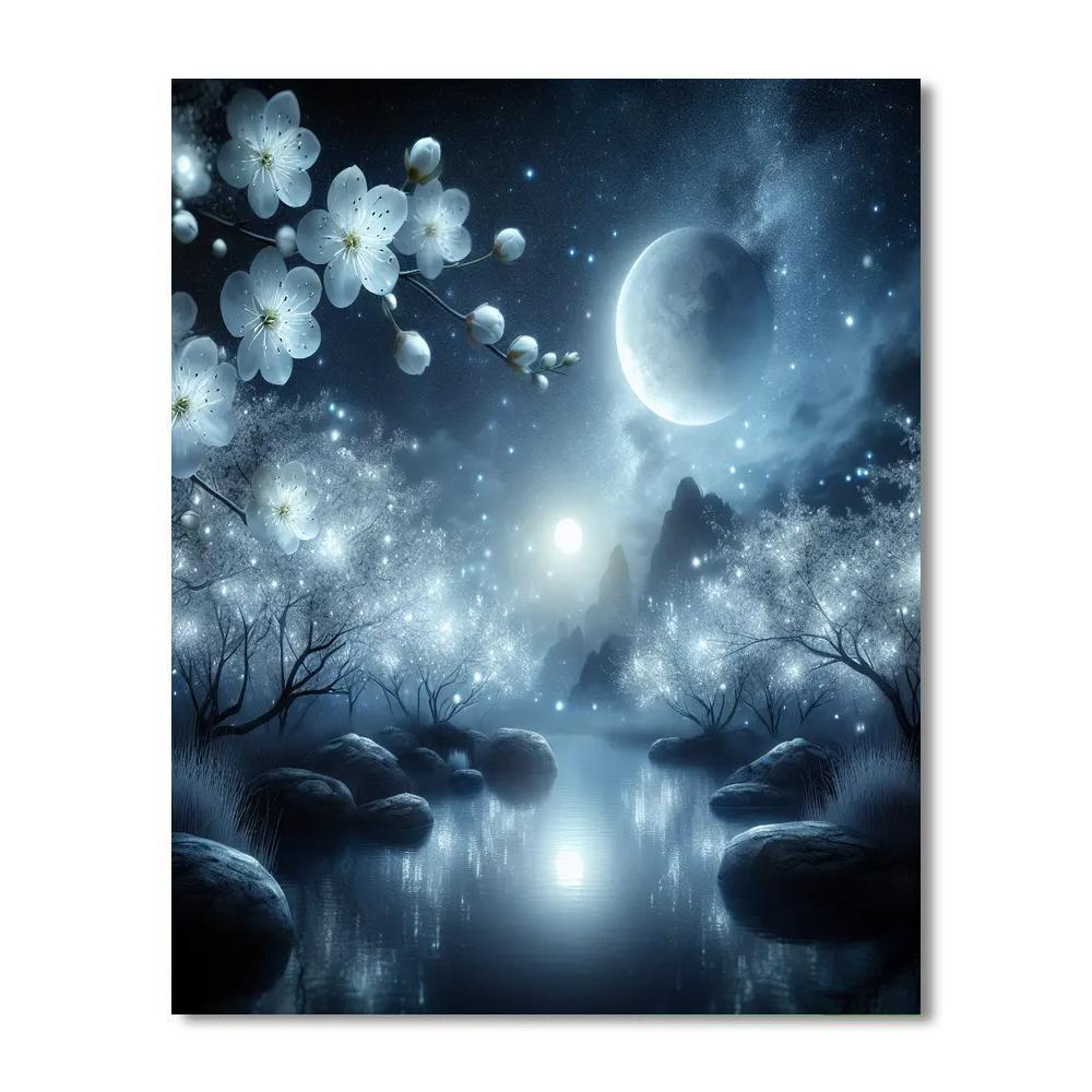 Lunar Blossom Fantasy Paint By Color