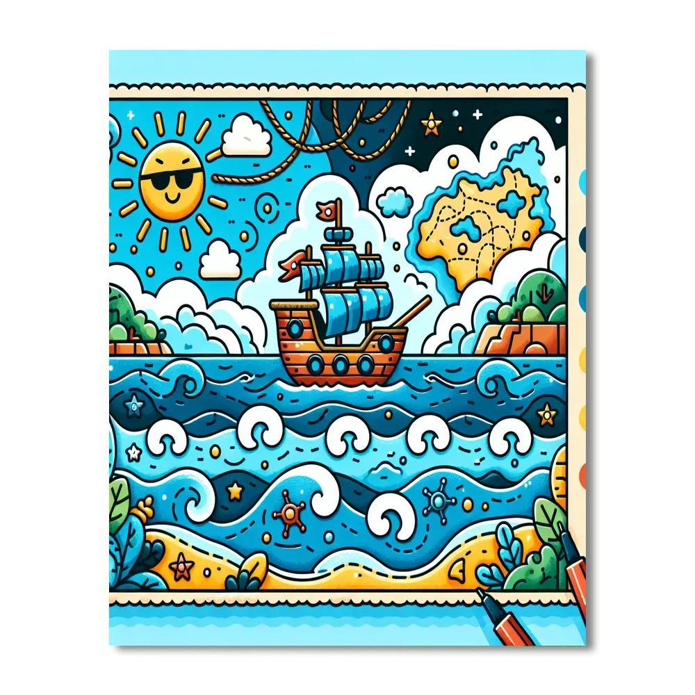 Oceanic Treasure Voyage Numbered Painting Kits