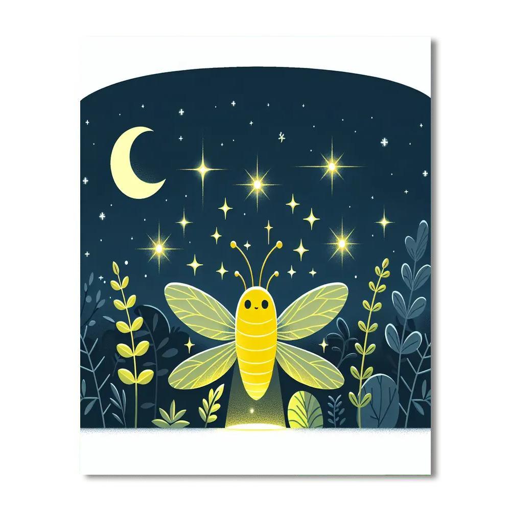 Sparkling Firefly Paint By Numbers Art
