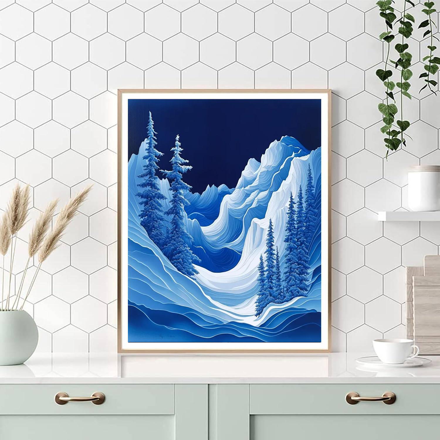 Michelangelo Inspired Mystical Glacier  Painting Number Kit