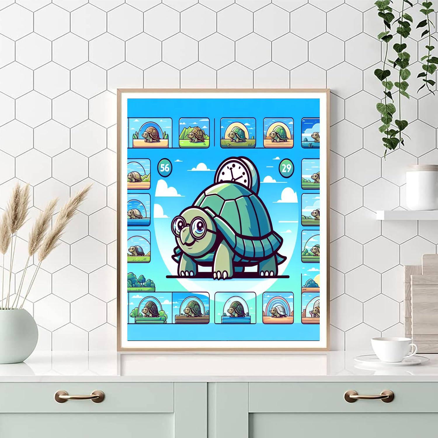 The Time-traveling Tortoise Painting By Numbers Kit