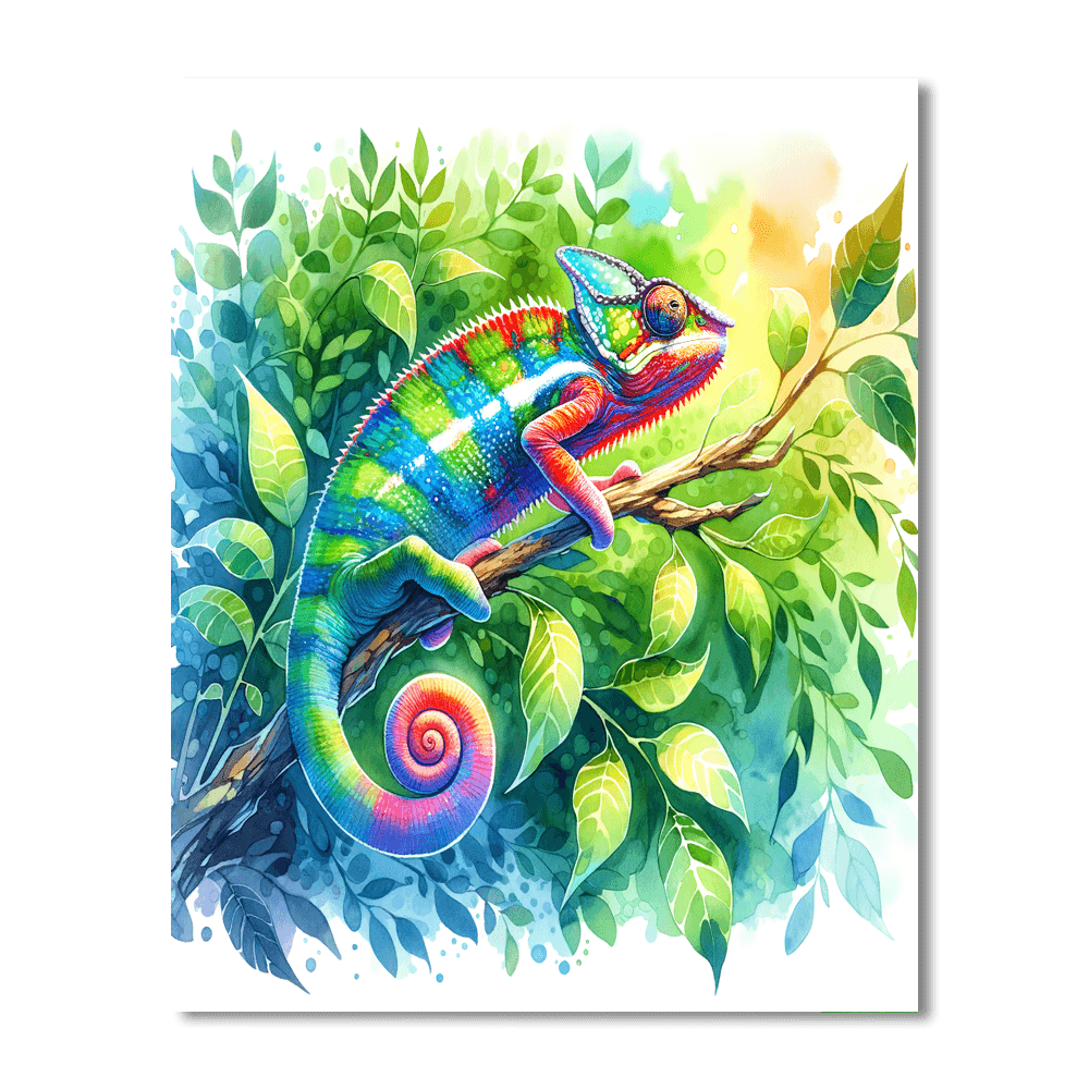 Curious Chameleon - DIY Painting By Numbers Kit