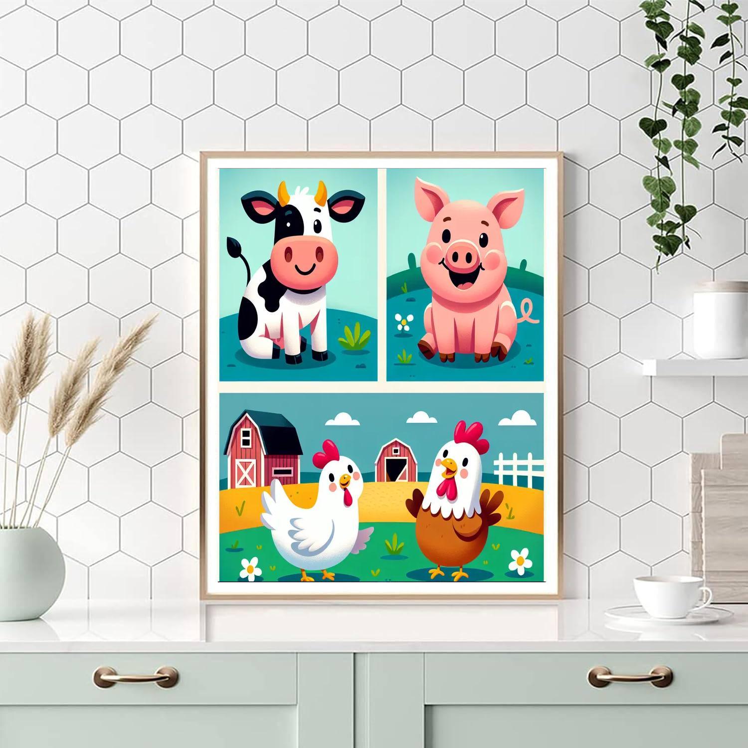 Exploring The Farm Paint By Numbers Art