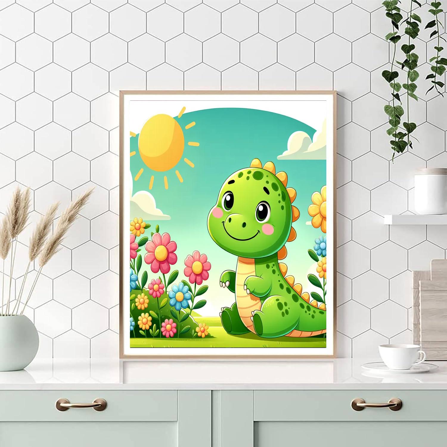 Sunny Day Dino Numbered Painting Kits