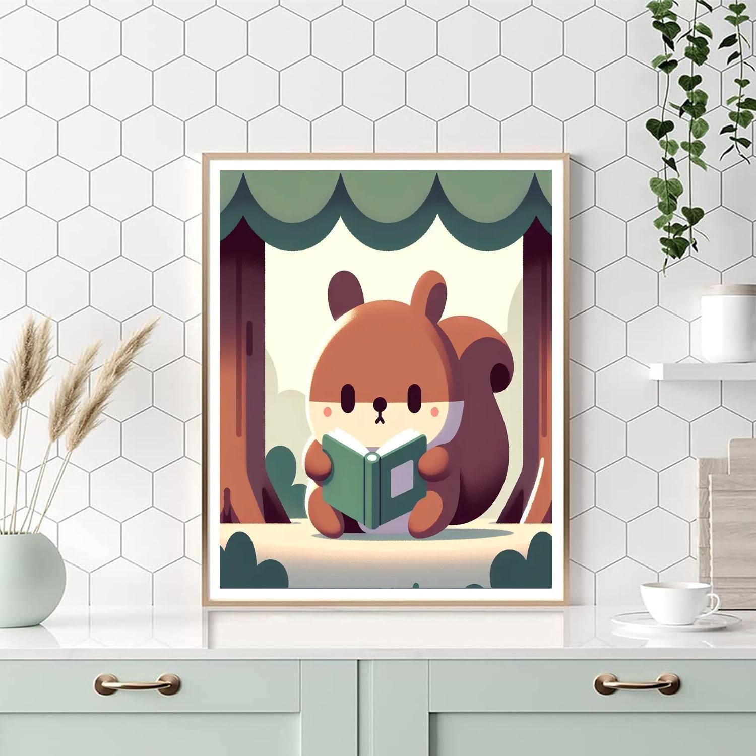 Sweet Squirrel Stories Number Painting