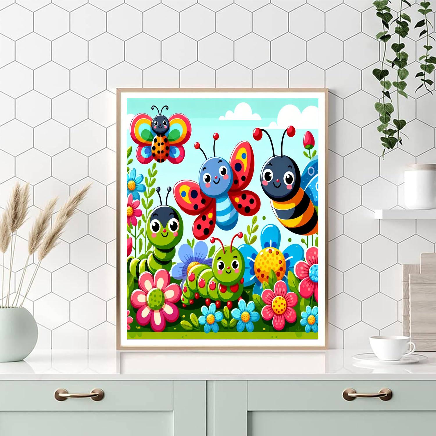 Charming Insects And Bugs Paint By Numbers