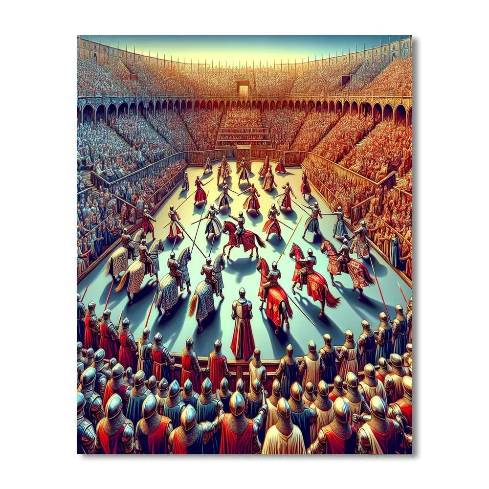 Medieval Knight's Tournament Numbered Painting Kits