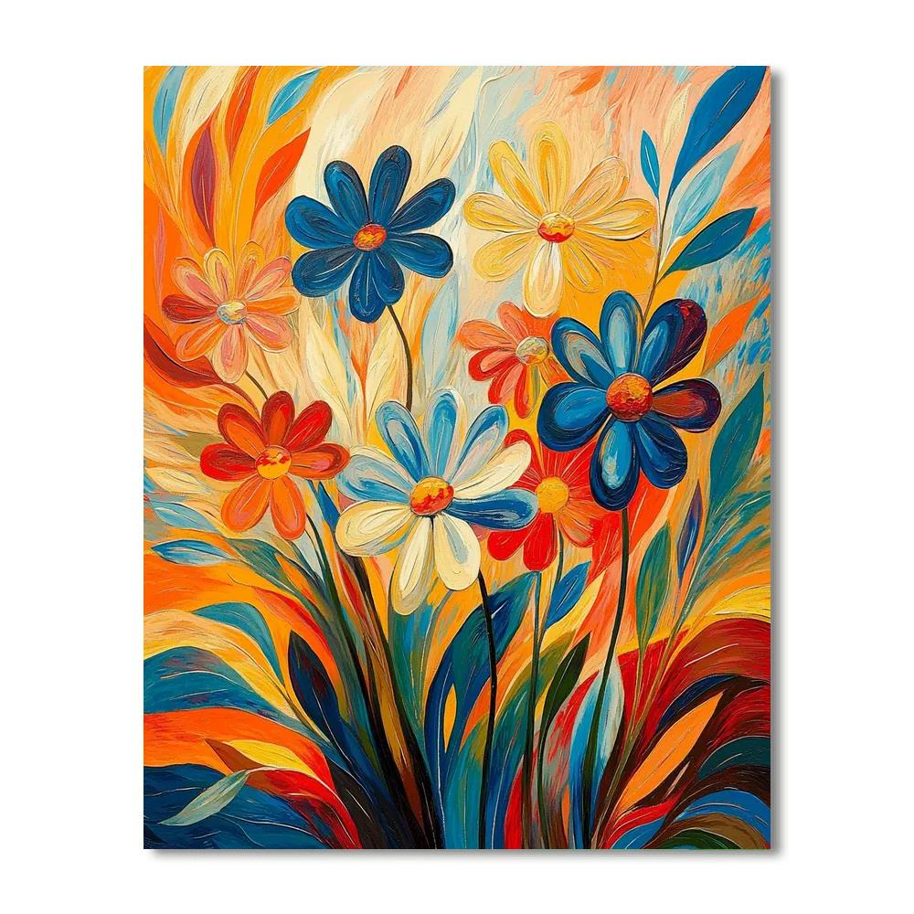 Wassily Kandinsky Inspired Cosmic Floral Burst  Paint By Number