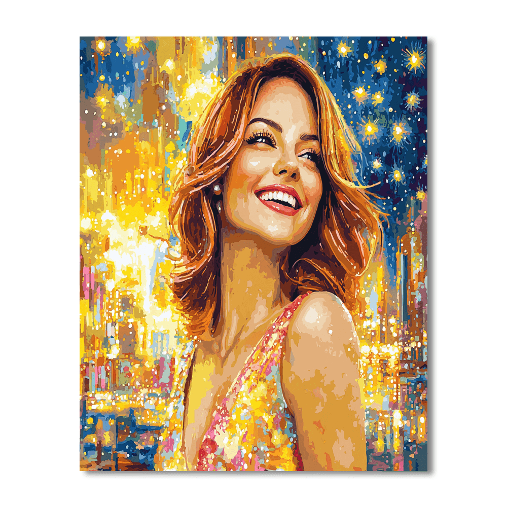 Emma Stone: Dancing Through La La Land Dreams Painting Number Kit