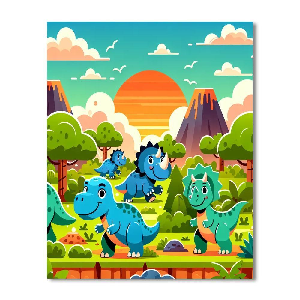 Epic Dinosaur Adventure Paint By Number