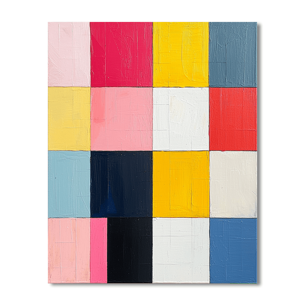 Piet Mondrian Inspired Harmony In Color  Numbered Painting Kits