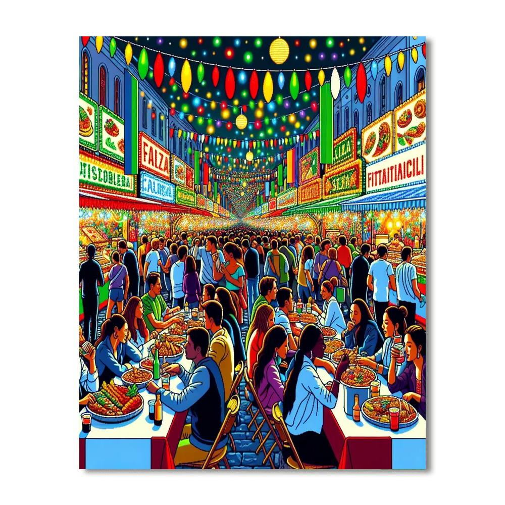 Fiesta De San Gennaro Paint By Numbers Art