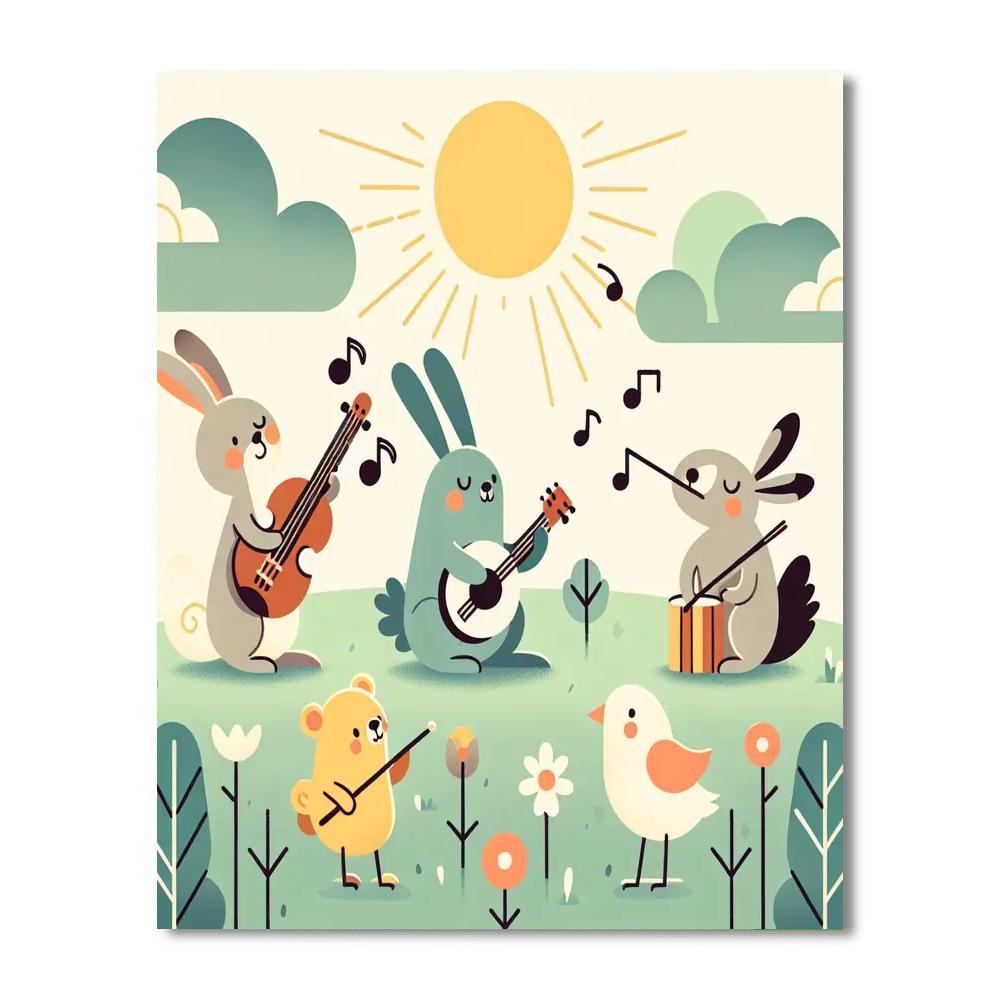 Musical Meadow Melodies Paint By Color