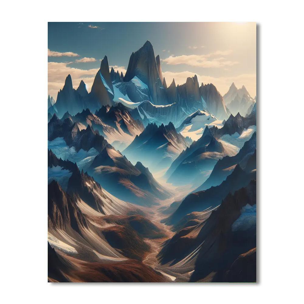 Glorious Mountainscape Numbered Painting Kits