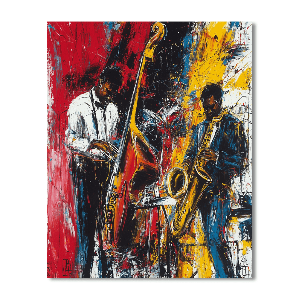 Jackson Pollock Inspired Rhythmic Jazz Night  Paint By Color