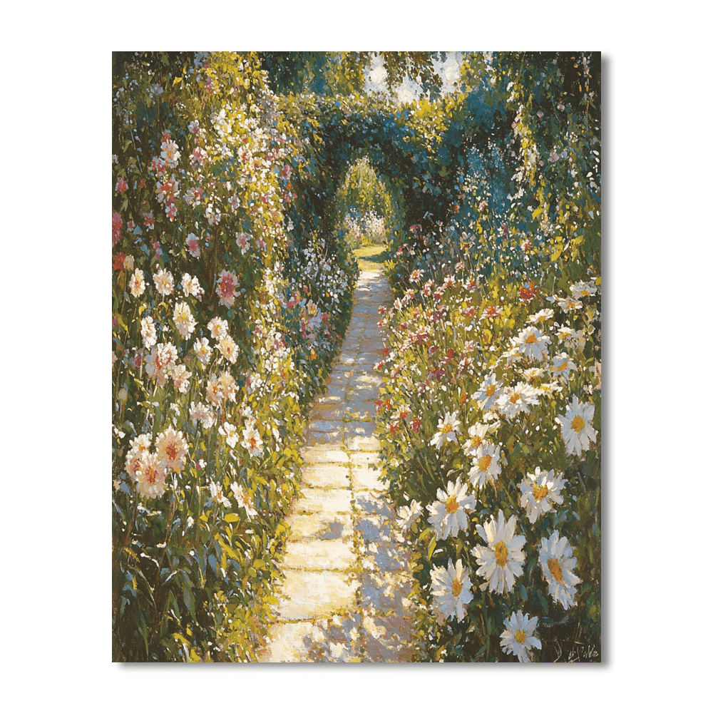 John William Waterhouse Inspired Secret Garden Path  Numbered Painting Kits