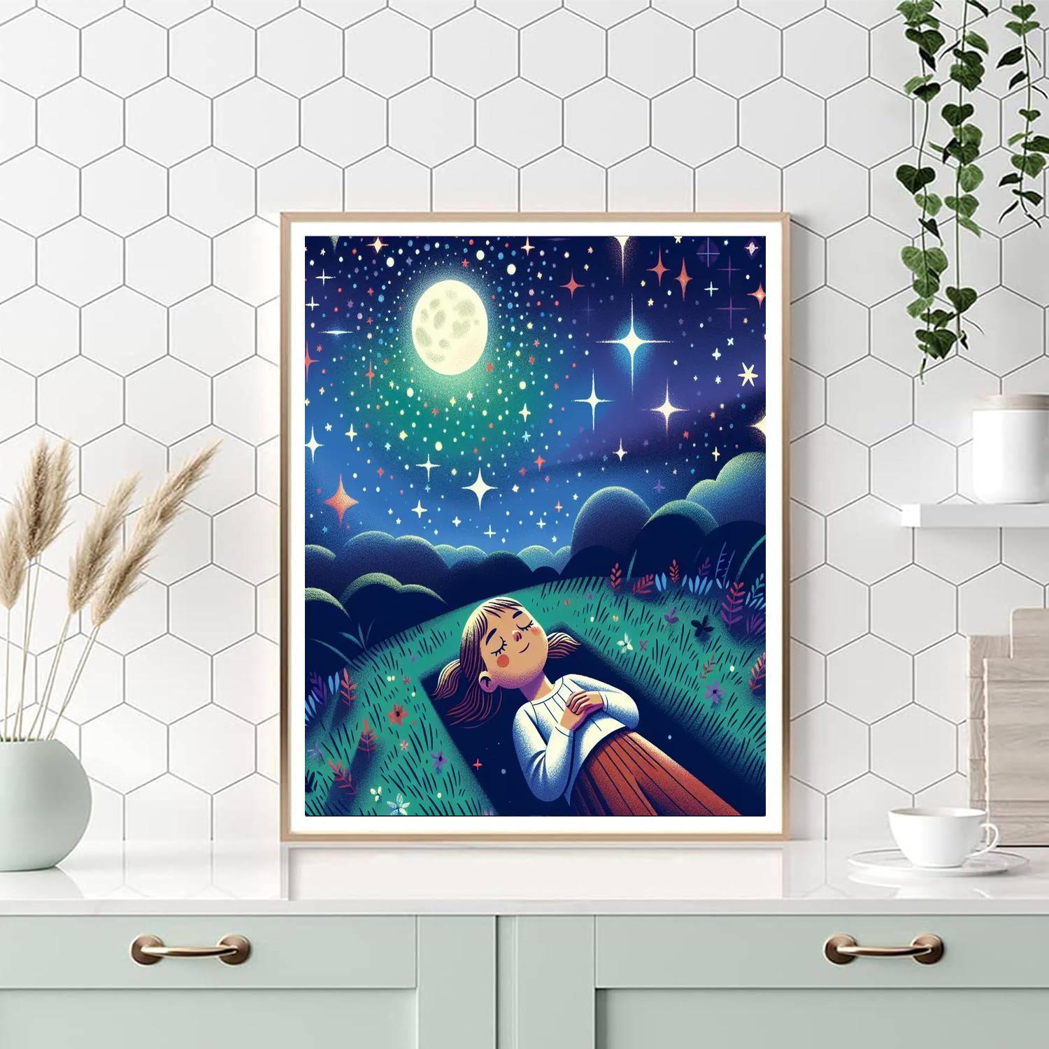 Sparkling Starry Night Paint By Numbers