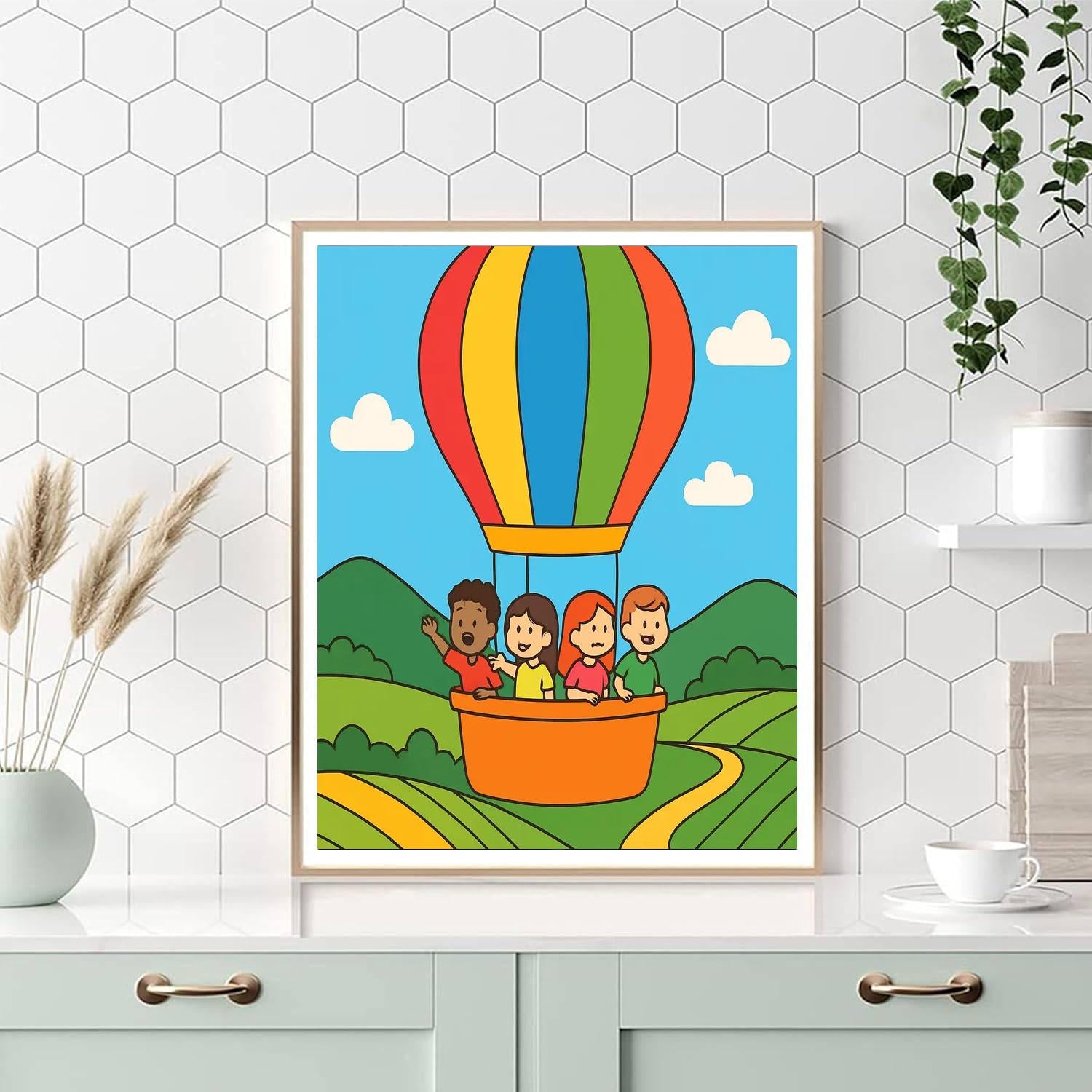 Adventurous Air Balloon Painting By Numbers Kit