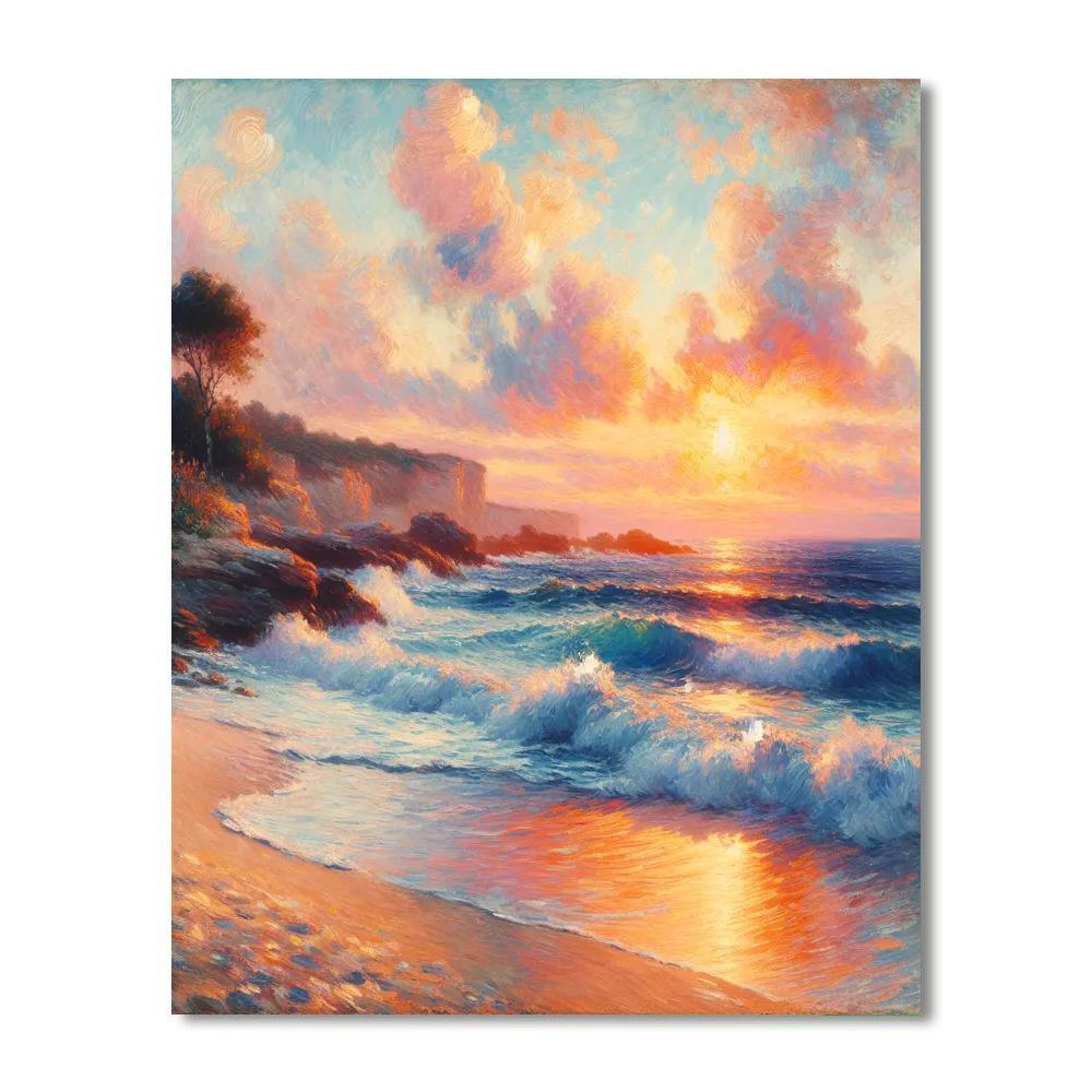 Sunset Over Serenity Bay DIY Paint By Numbers