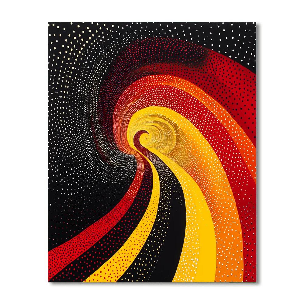 Yayoi Kusama Inspired Whirlwind Of Infinity  Paint By Numbers