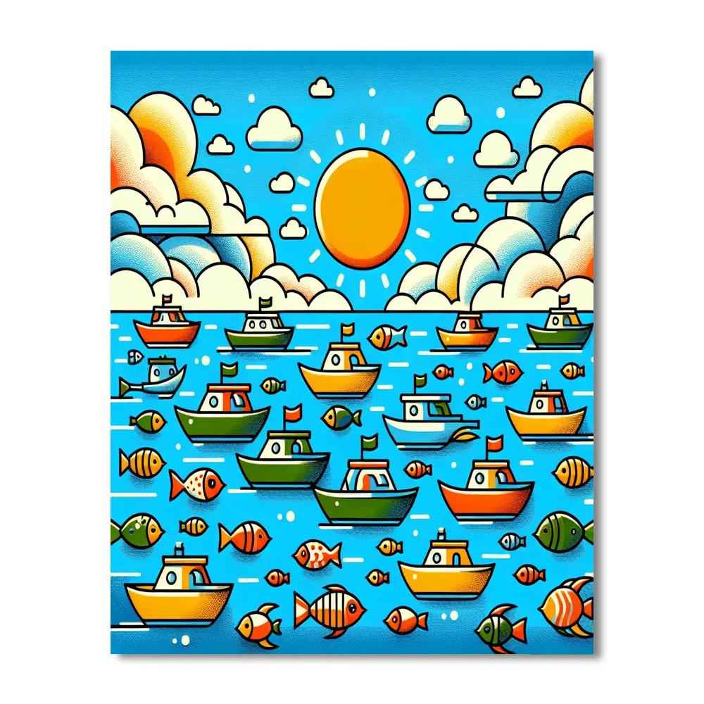 Nautical Adventures Painting Number Kit