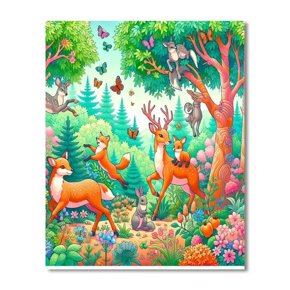 Magical Woodland Adventures Number Painting