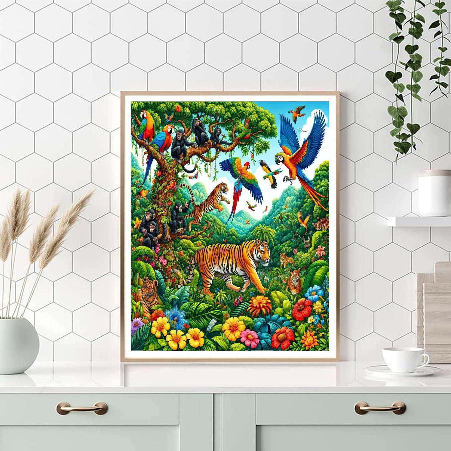 Vibrant Jungle Quest DIY Paint By Numbers